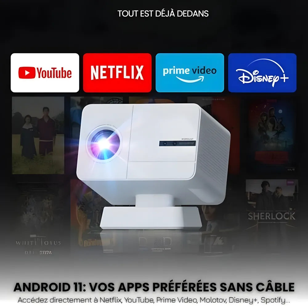 Home Cinema Projector - 1080p, Android 11 | Immersive Fun