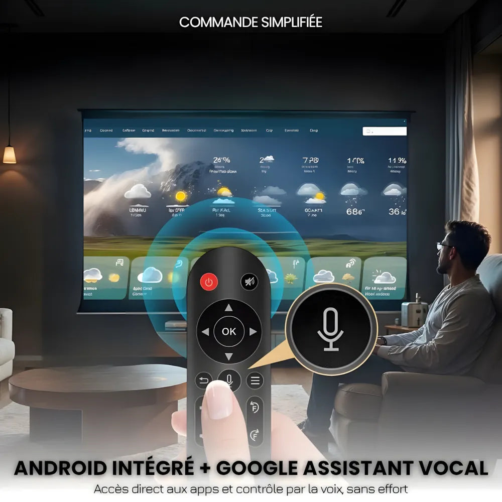 Portable Smart Projector - Android 11, 1080p | Home Cinema