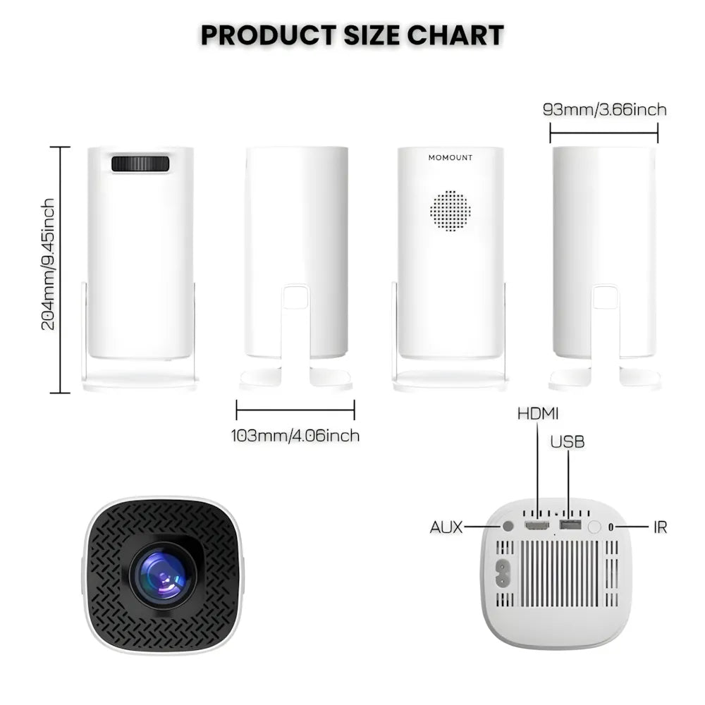 Portable Projector - HD Mini, Smart | Cinematic Brilliance