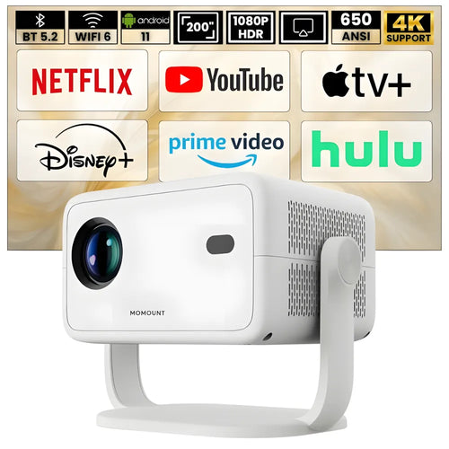 Smart Portable Projector - 1080p, Android 11 | Cinema Anywhere