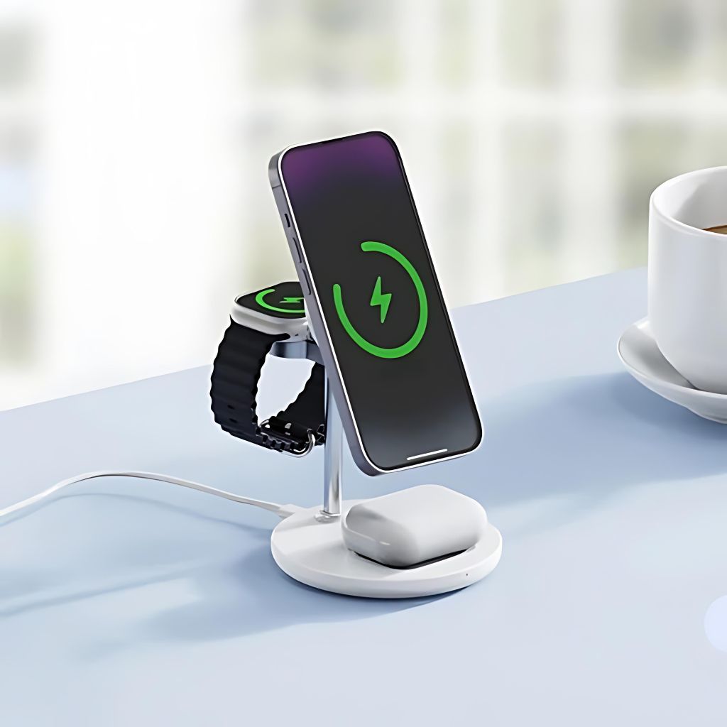 Magnetic Wireless Charger - 3-in-1, Fast Charge | Declutter