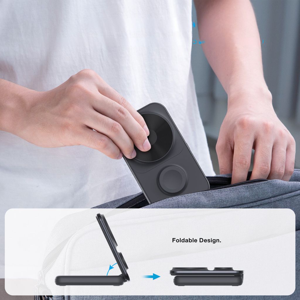 3-in-1 Wireless Charger - Qi2 MagSafe, 8000mAh | Fast Charging