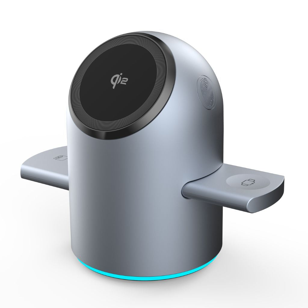 Qi2 Wireless Charger - 3-in-1, Auto-Rotate | Fast Charging