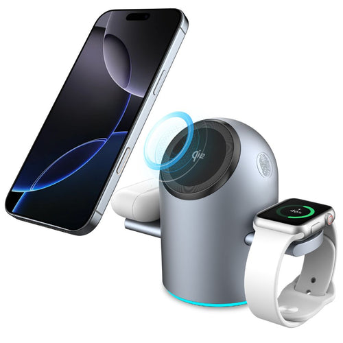 Qi2 Wireless Charger - 3-in-1, Auto-Rotate | Fast Charging