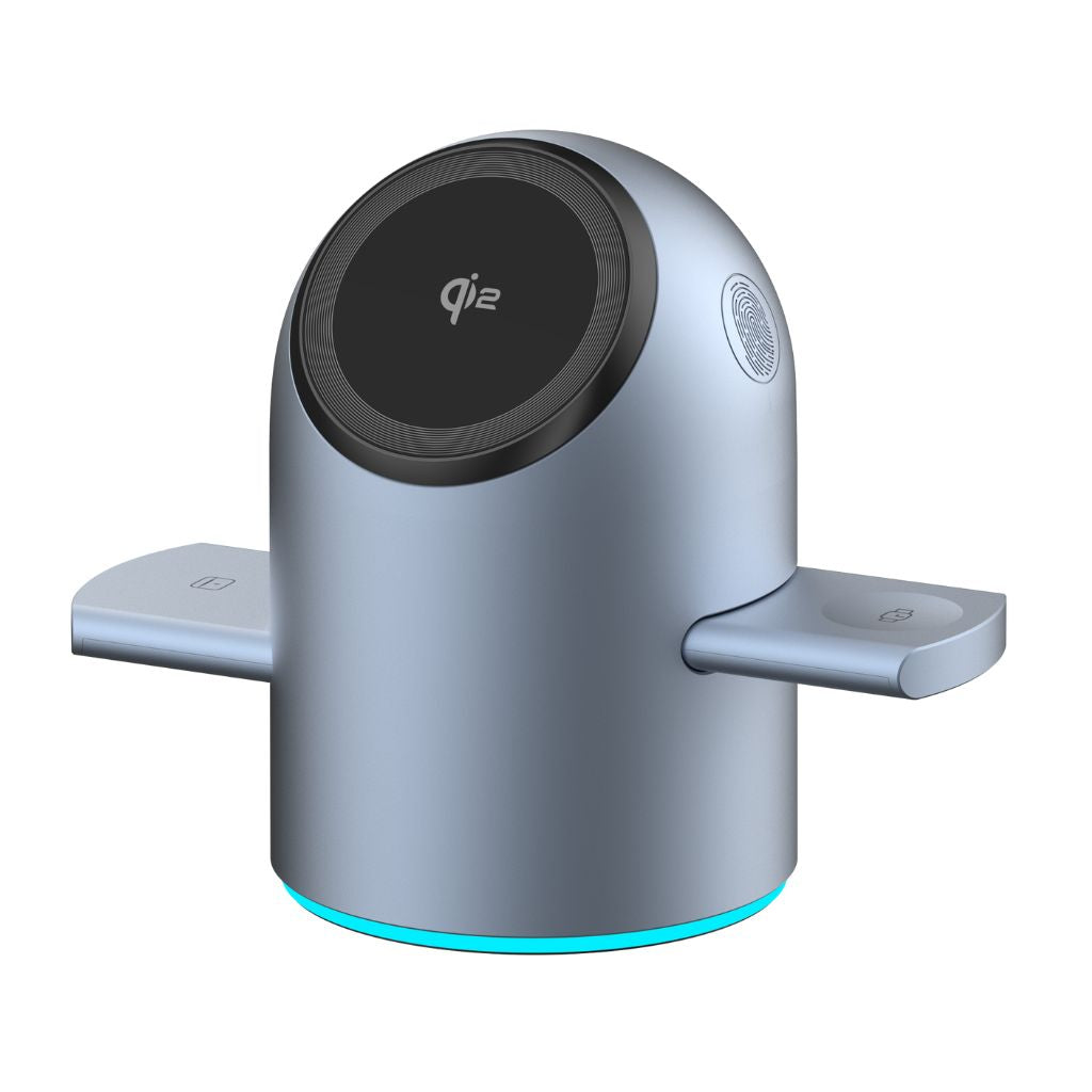 Qi2 Wireless Charger - 3-in-1, Auto-Rotate | Fast Charging