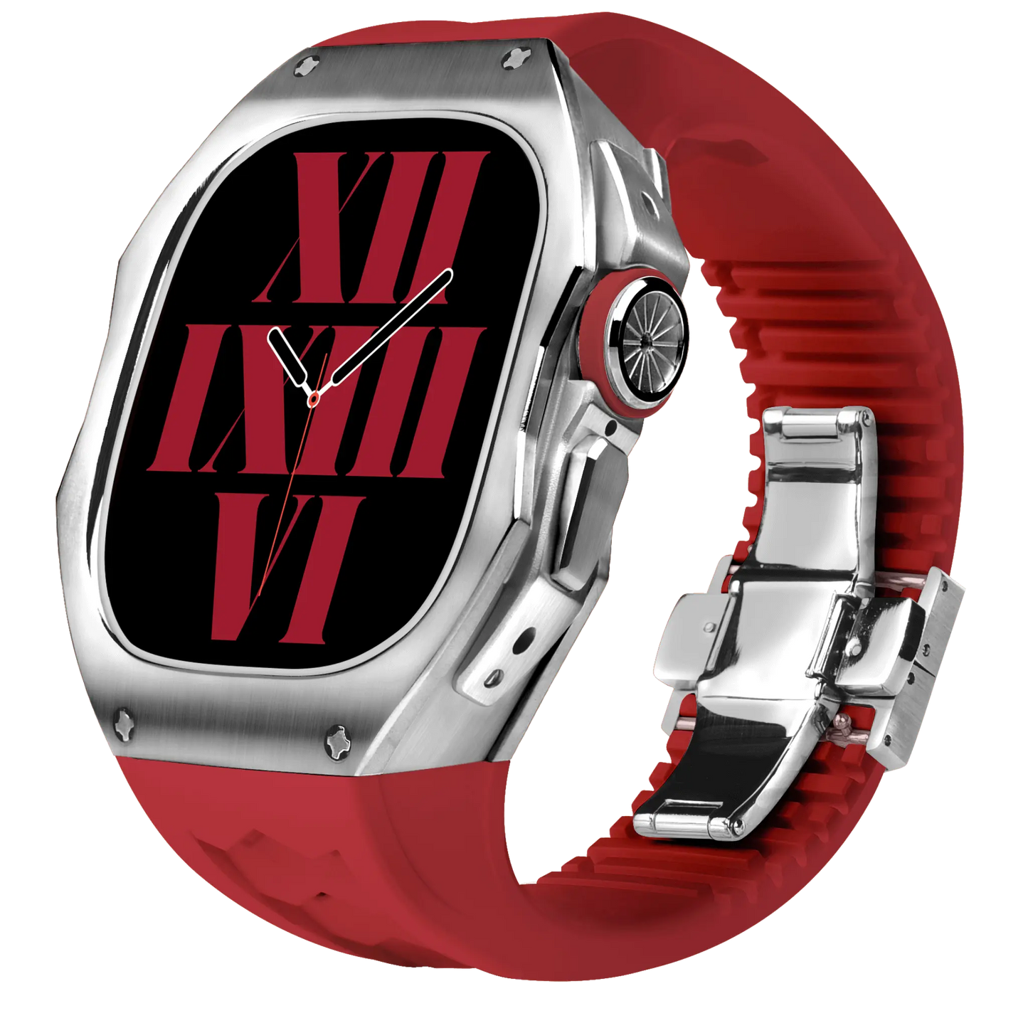 Titanium Apple Watch Ultra Case - Silver, Robust | Luxury