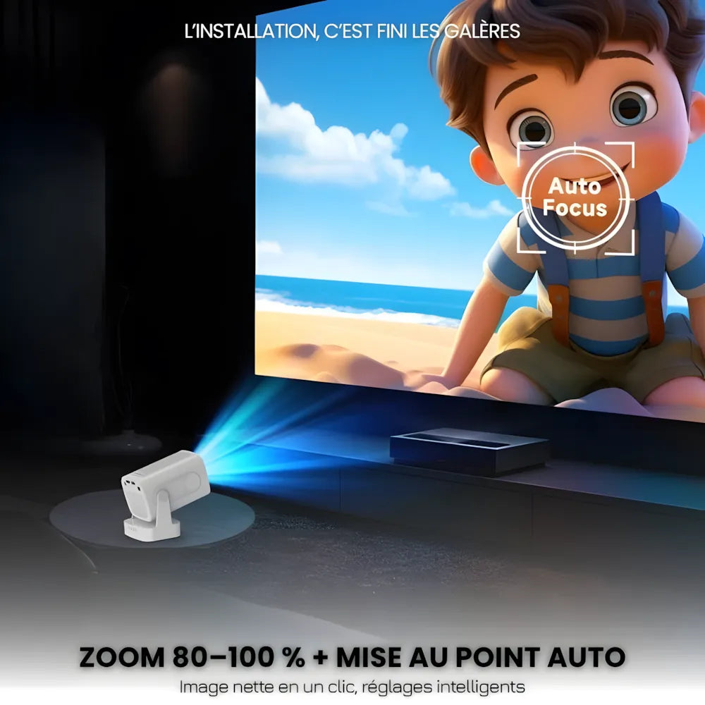 Portable Smart Projector - Android 11, 1080p | Home Cinema