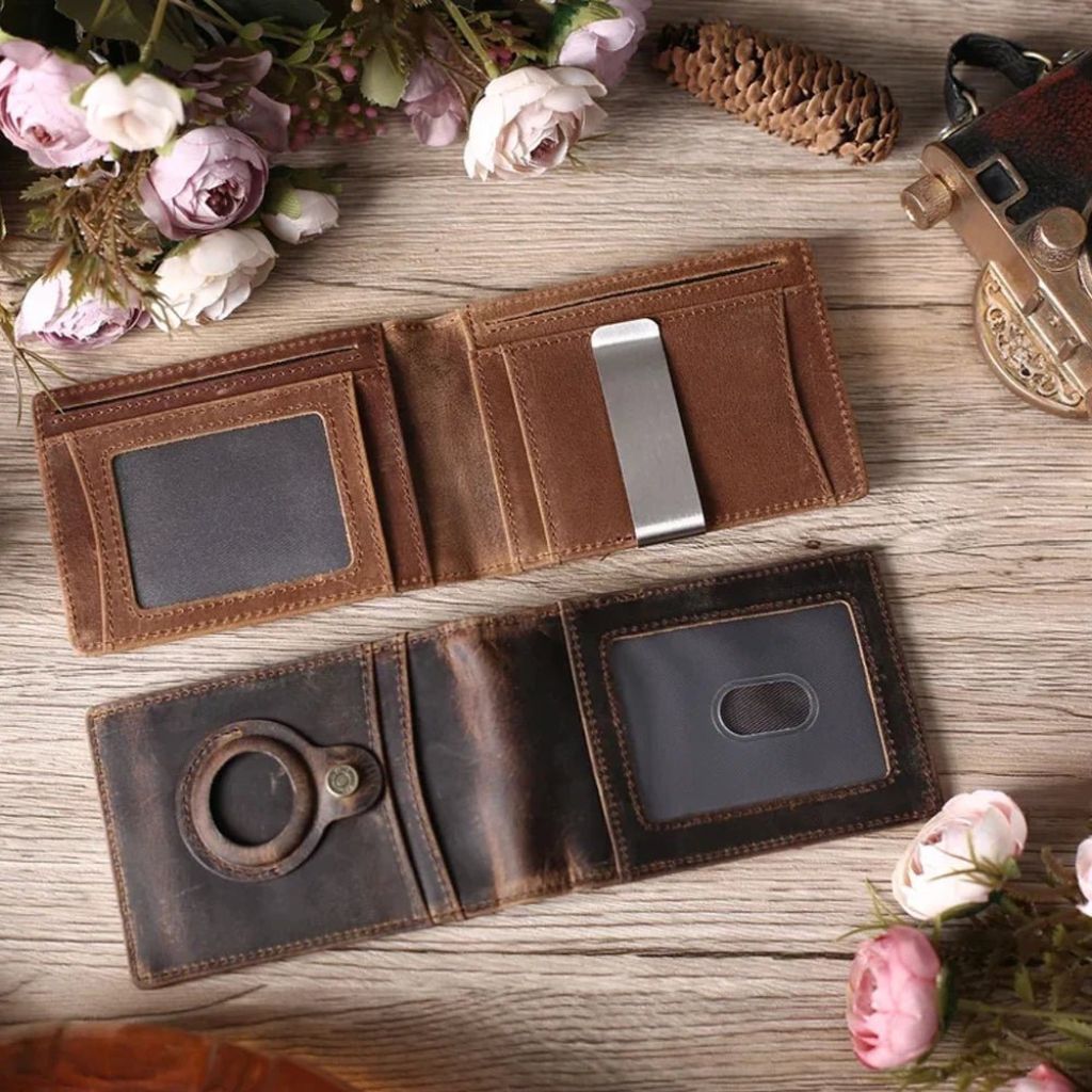 AirTag Leather Wallet - RFID Blocking, Slim | Secure Style