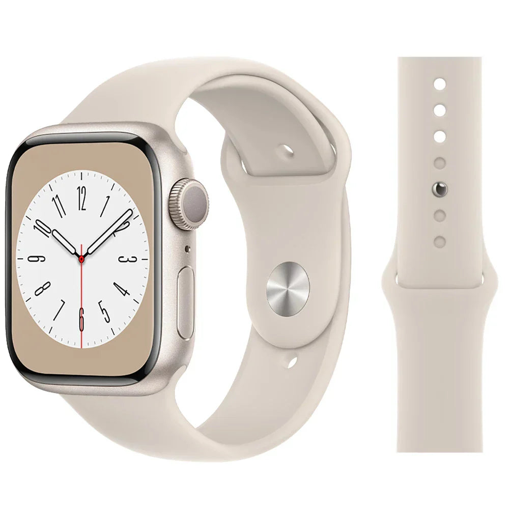 Apple Watch Silicone Sport Band - Crisp White, Comfort | Secure