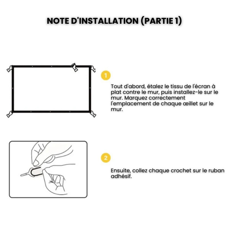 Portable Projector Screen - 100" 4K 3D | Home Cinema