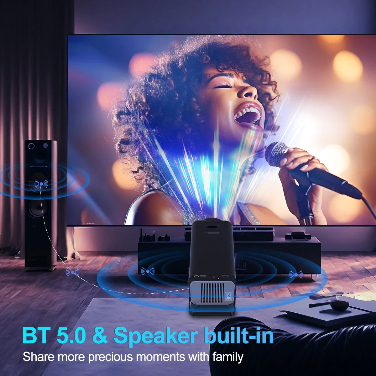 Native 1080P Projector - WiFi 6, Portable | Home Cinema