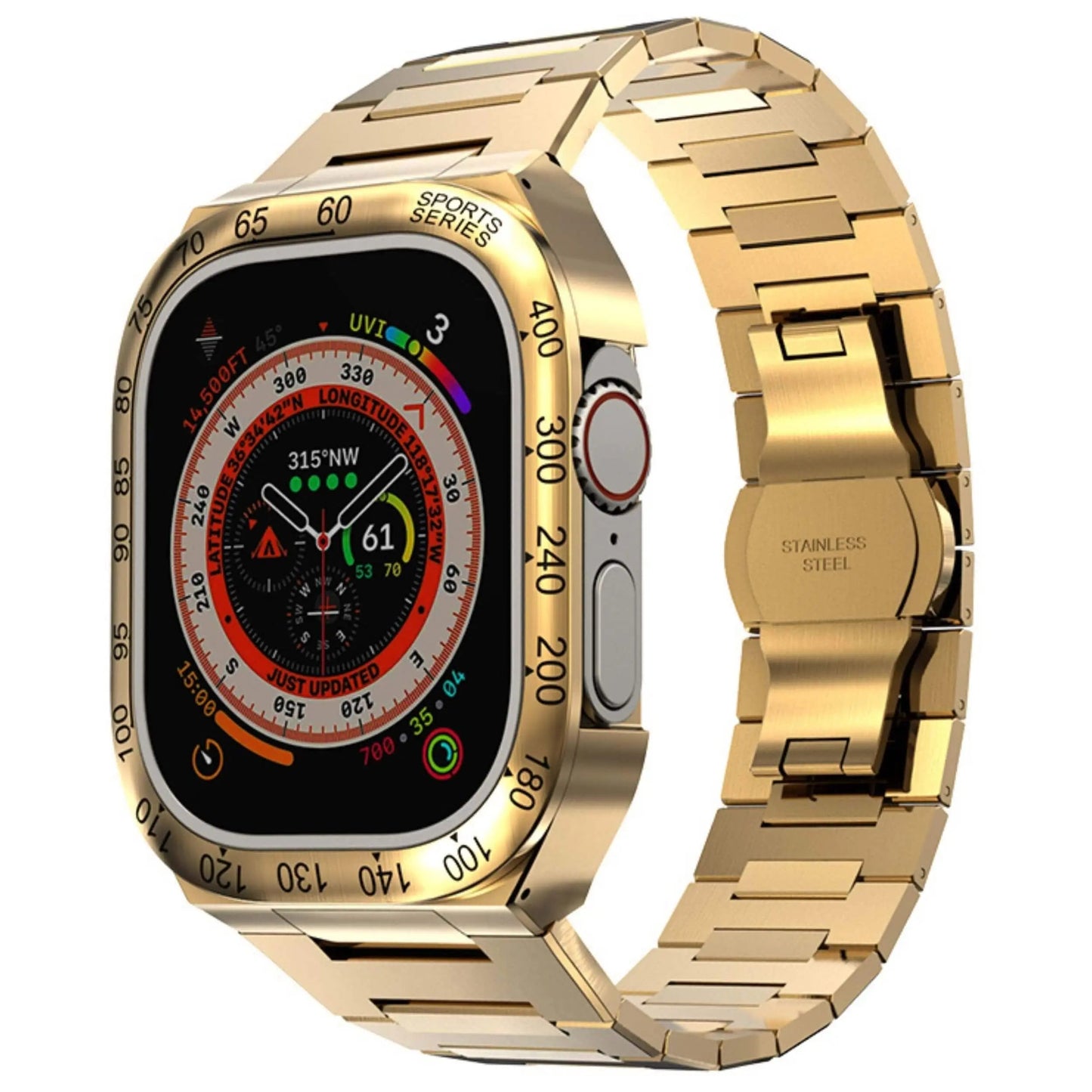 Silver Apple Watch Case - Stainless Steel 45mm | Style