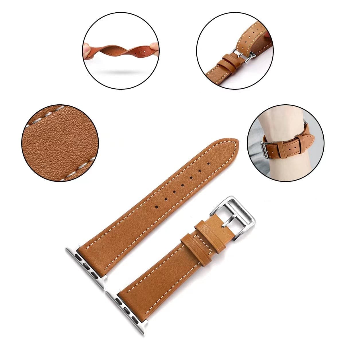 Red Leather Apple Watch Strap - Premium Leather | Style