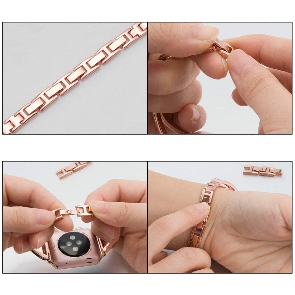 Diamond Apple Watch Band - Rose Gold | Luxury