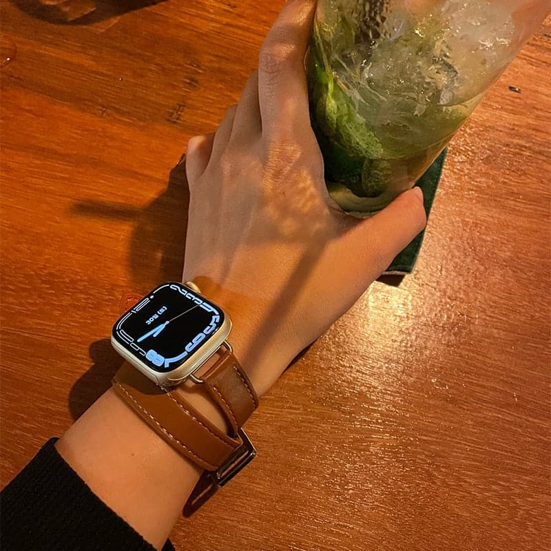 Apple Watch Leather Strap - Double Tour, PU Leather | Elegant Style