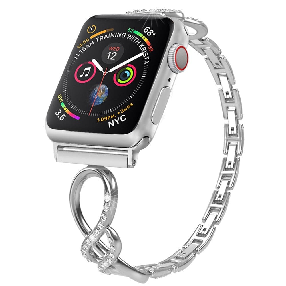 Diamond Apple Watch Band - Stainless Steel | Luxury