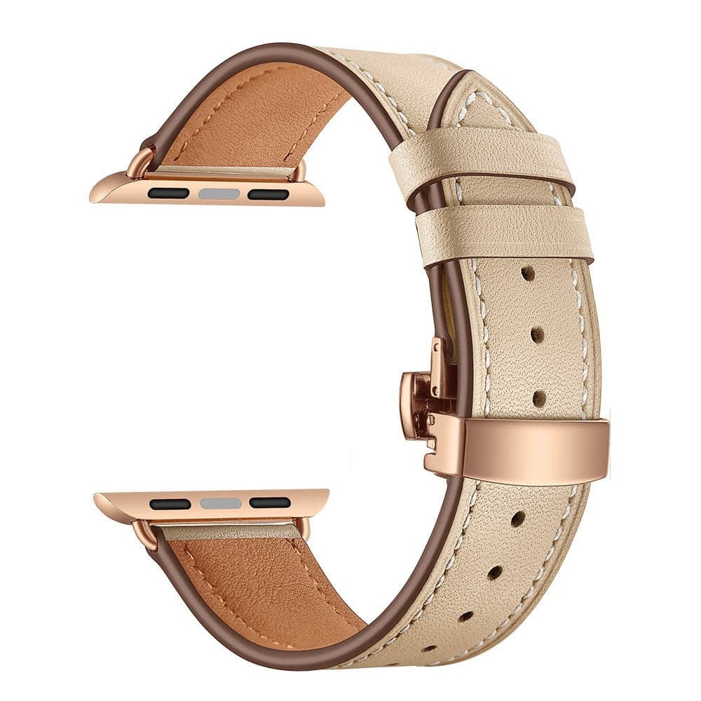 Leather Apple Watch Strap - Butterfly Clasp | Style