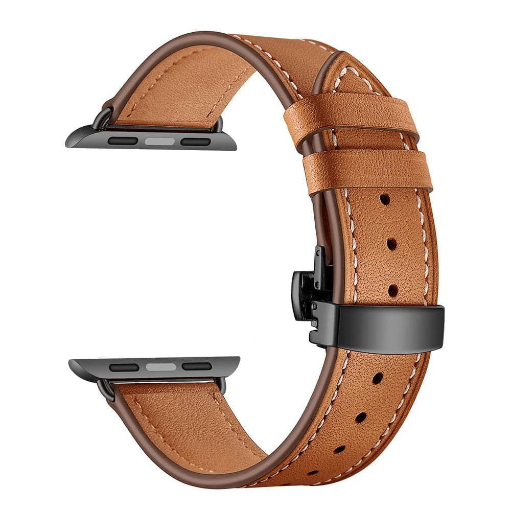 Leather Apple Watch Strap - Butterfly Clasp | Style