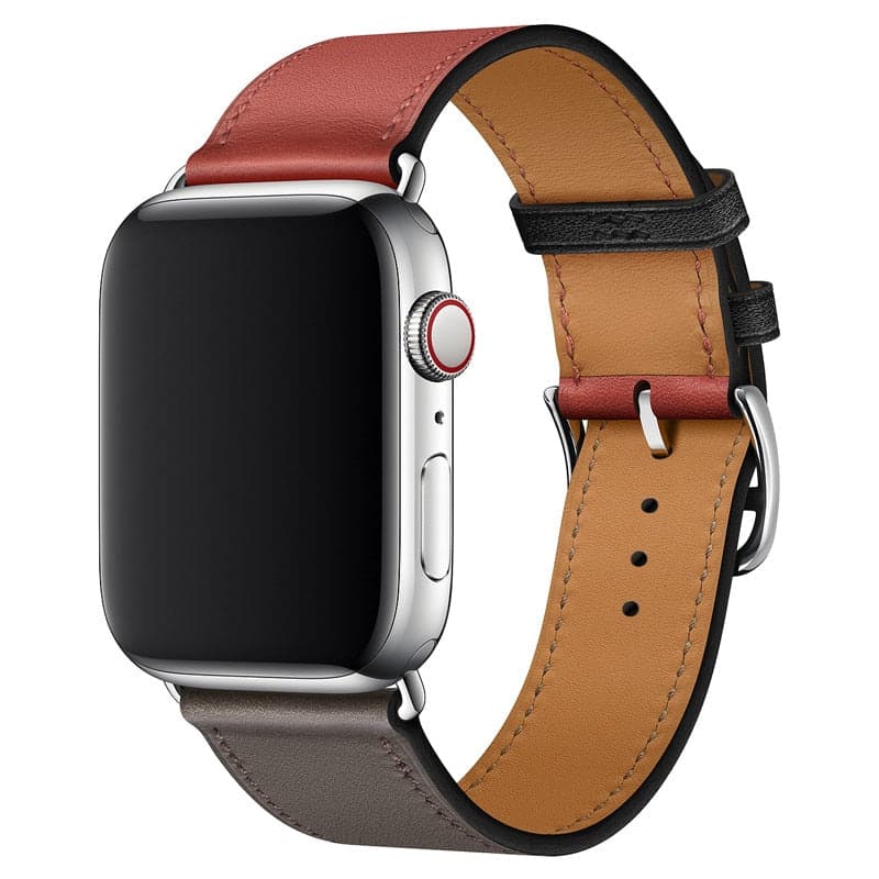 Two Tone Leather Apple Watch Band - Premium | Stylish