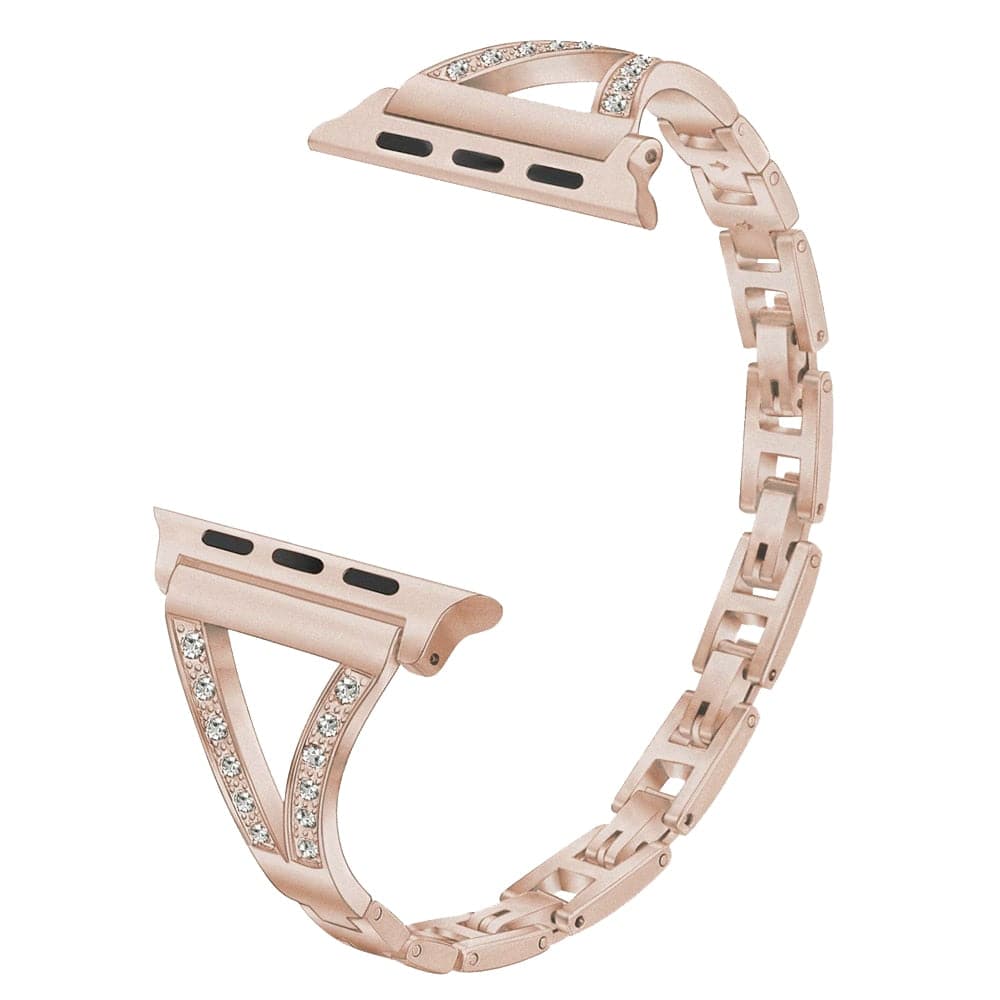 Diamond Apple Watch Band - Rose Gold, Steel | Luxury