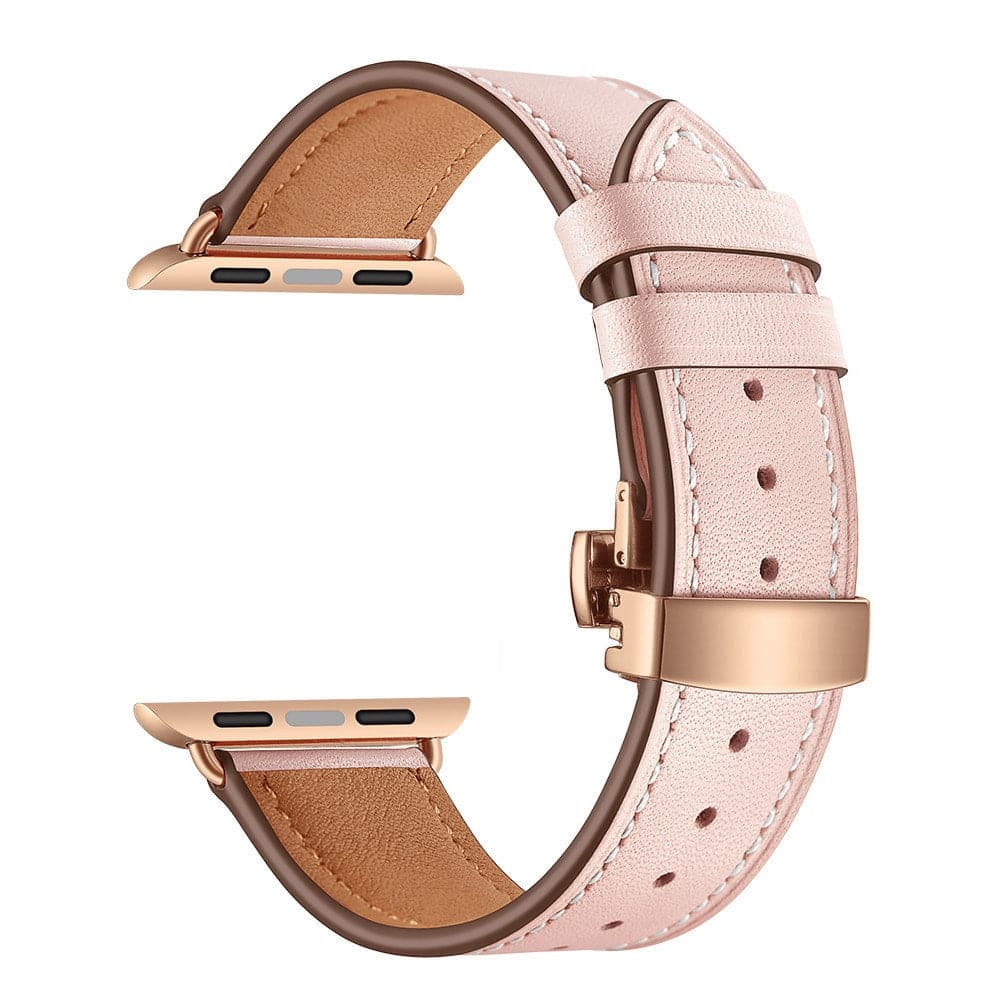 Leather Apple Watch Strap - Butterfly Clasp | Style