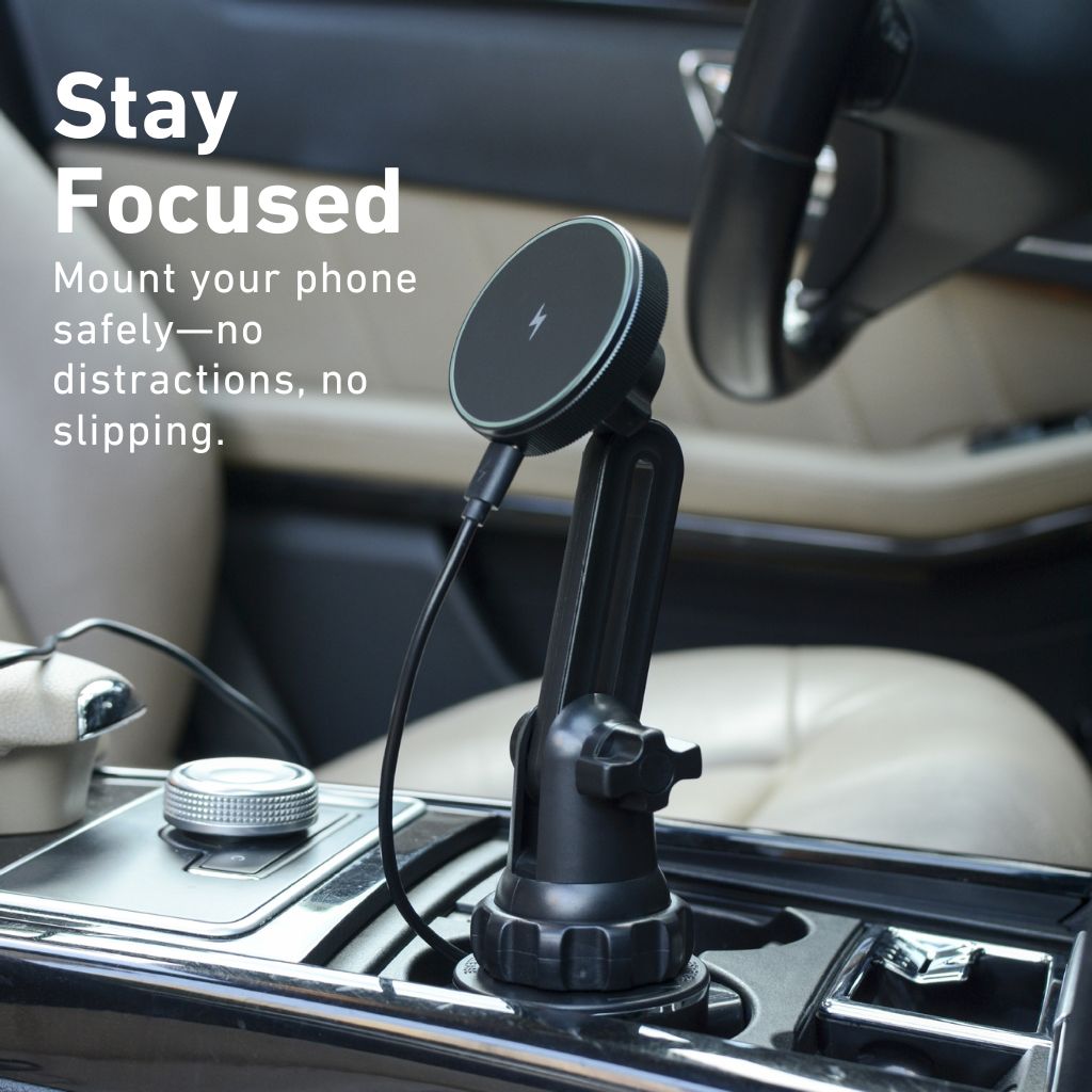 MagSafe Car Mount - Magnetic Cup Holder | Hands-Free