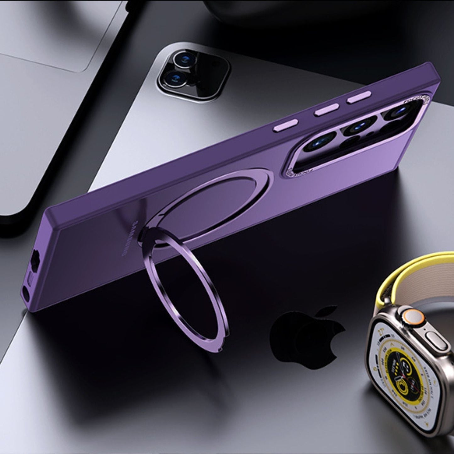 Samsung S25 Magnetic Case - Clear Kickstand | Hands-Free