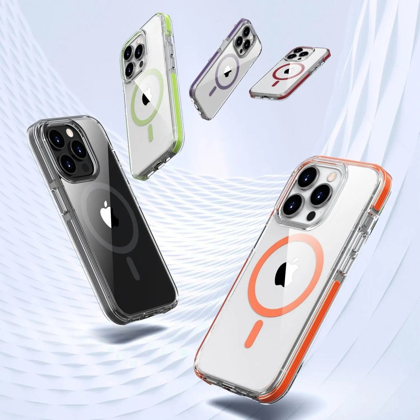 iPhone 15 Pro Max Case - Clear Orange MagSafe | Protection