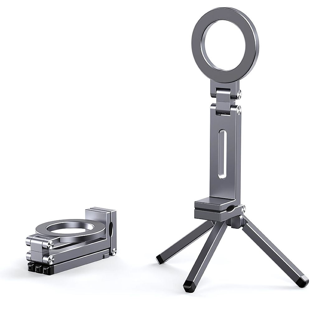 Magnetic Phone Mount - Tripod, Silver | Secure