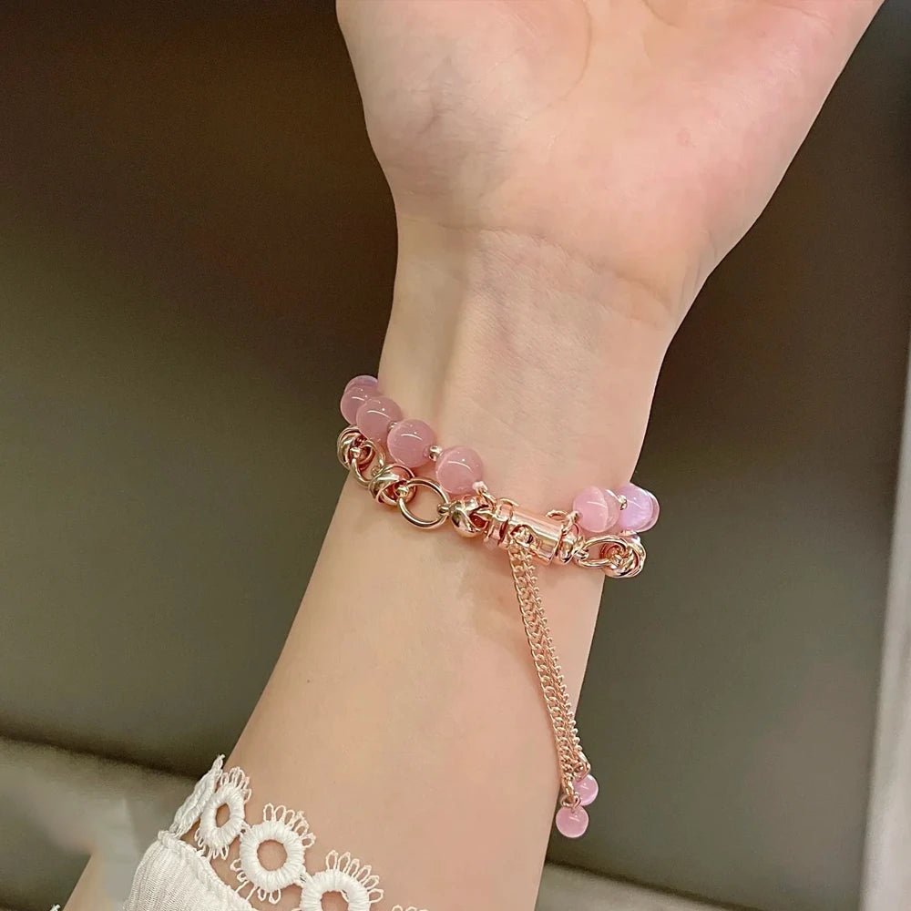 Pearl Apple Watch Strap - Rose Gold, Elastic | Elegant