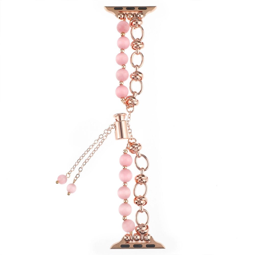 Pearl Apple Watch Strap - Rose Gold, Elastic | Elegant