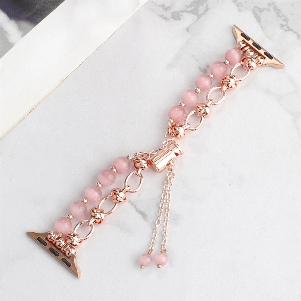 Pearl Apple Watch Strap - Rose Gold, Elastic | Elegant