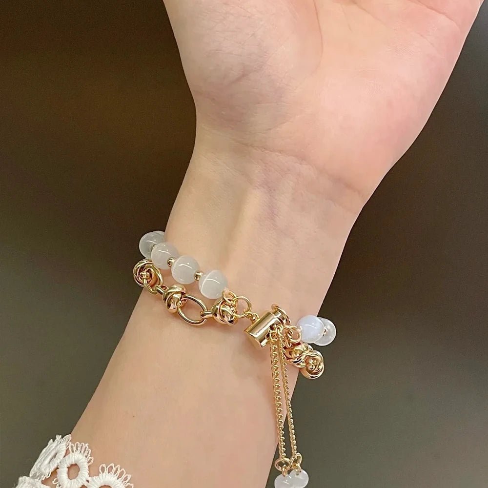 Pearl Apple Watch Strap - Rose Gold, Elastic | Elegant