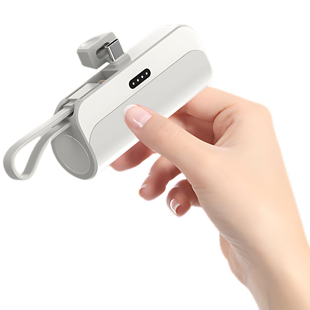 Mini Power Bank - Compact, USB-C | Portable Style