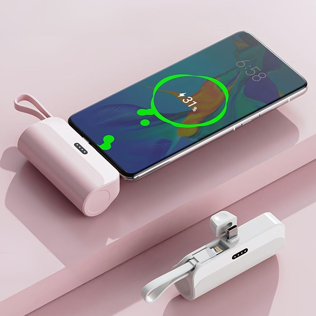 Mini Power Bank - Compact, USB-C | Portable Style