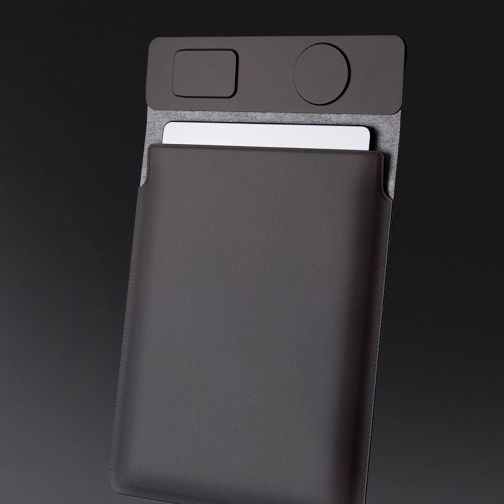 MagSafe Laptop Sleeve - Vegan Leather, Wireless Charging | Productivity