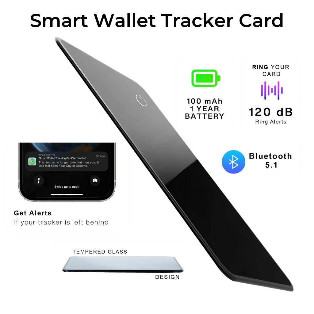 Wallet Tracker Card - Ultra-Thin, Find My | Peace of Mind