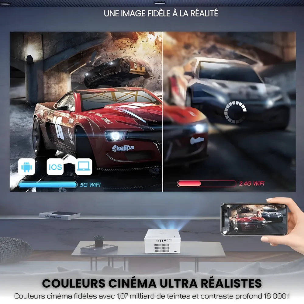 Smart Home Cinema Projector - Android 13, 4K | Immersive Entertainment
