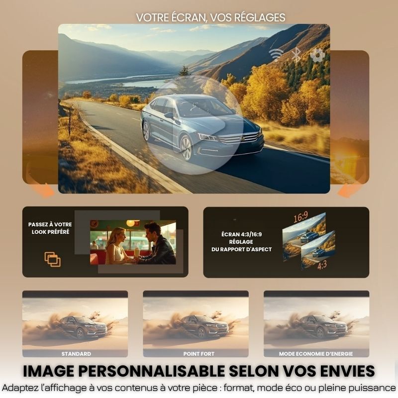Portable Full HD Projector - Android 11, Wi-Fi 6 | Immersive Cinema