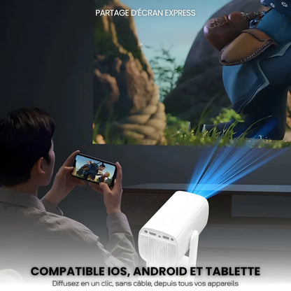 Portable Projector - 230° Flexible, Android 11 | HiFi Sound