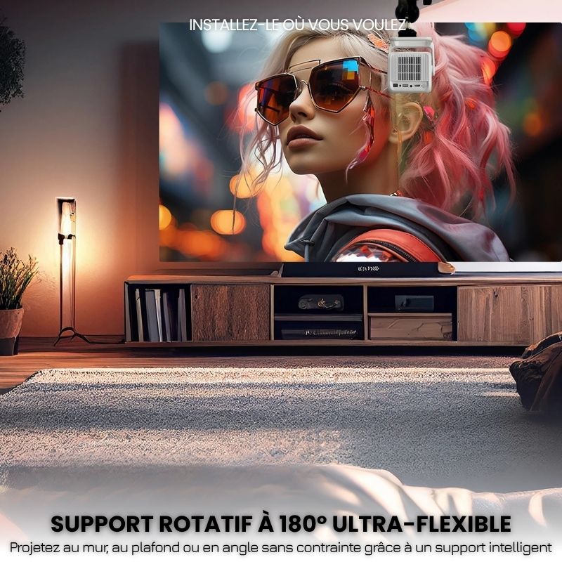 Portable Full HD Projector - Android 11, Wi-Fi 6 | Immersive Cinema