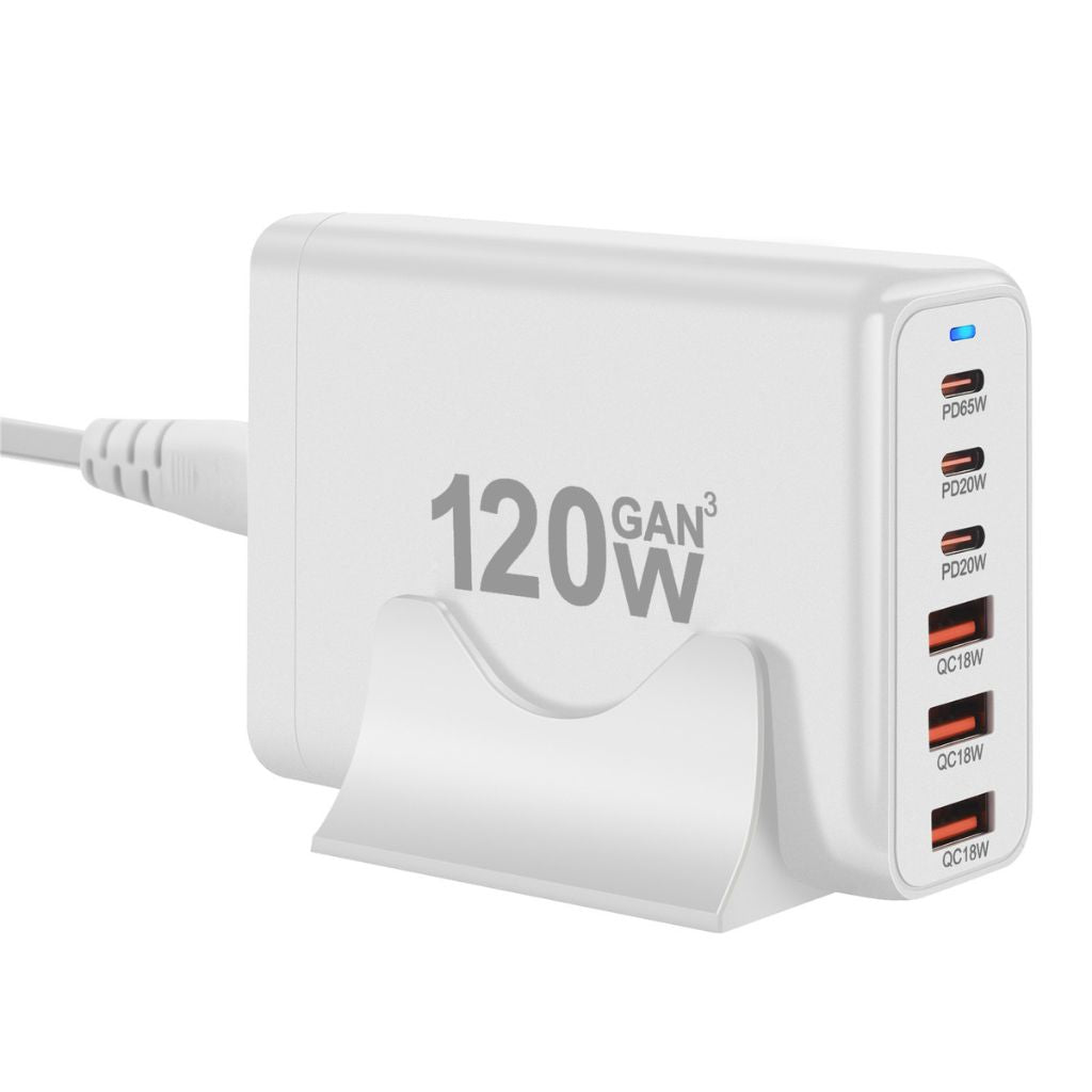 120W GaN Charger - 6-Port USB-C Fast Charger | Productivity
