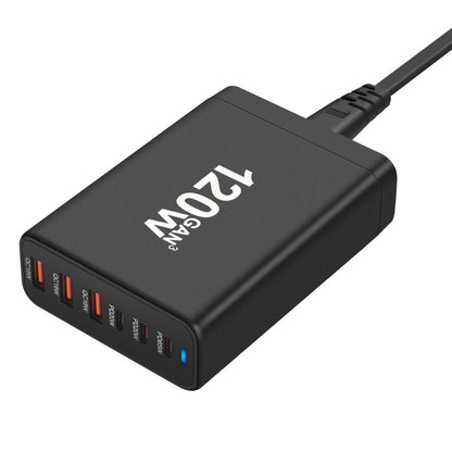 120W GaN Charger - 6-Port USB-C Fast Charger | Productivity