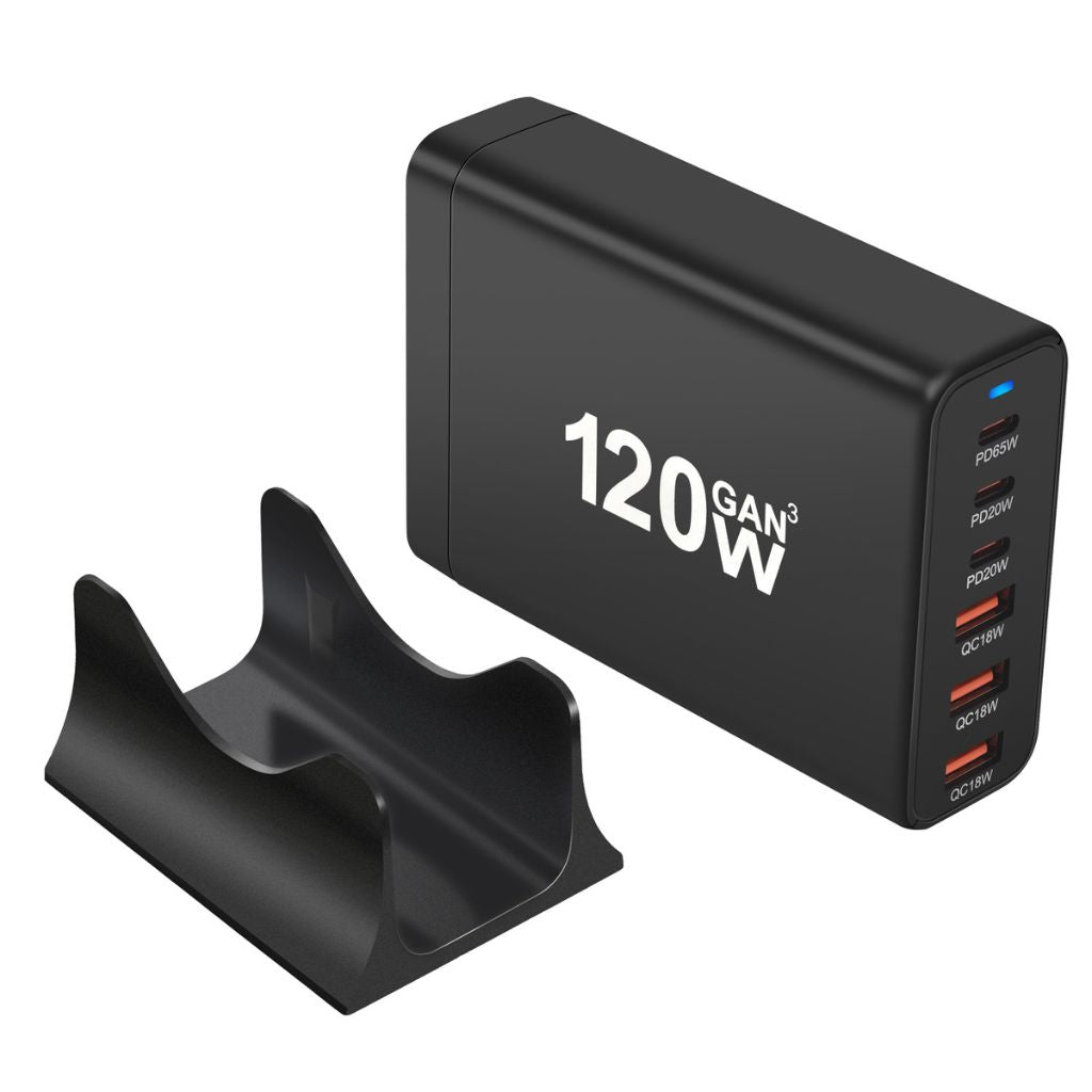 120W GaN Charger - 6-Port USB-C Fast Charger | Productivity