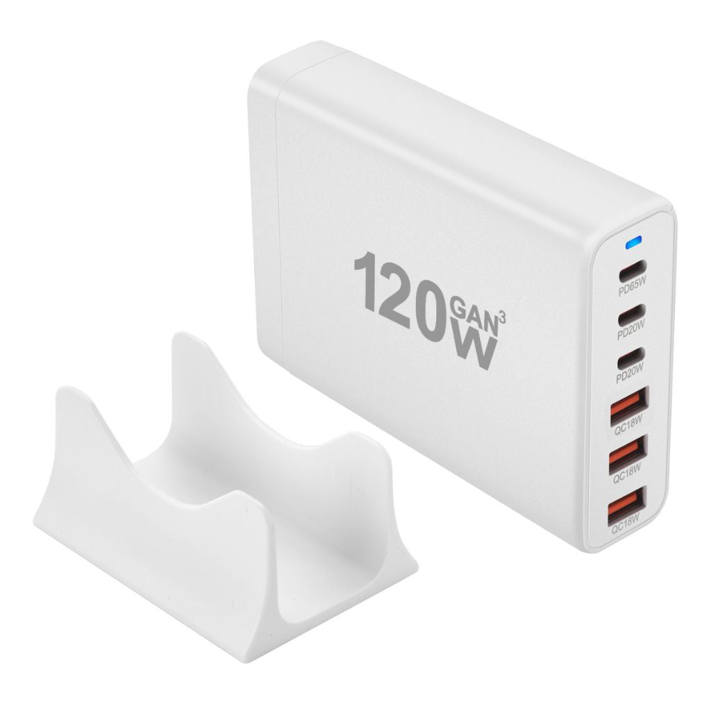 120W GaN Charger - 6 Port Fast Charger | Travel Ready