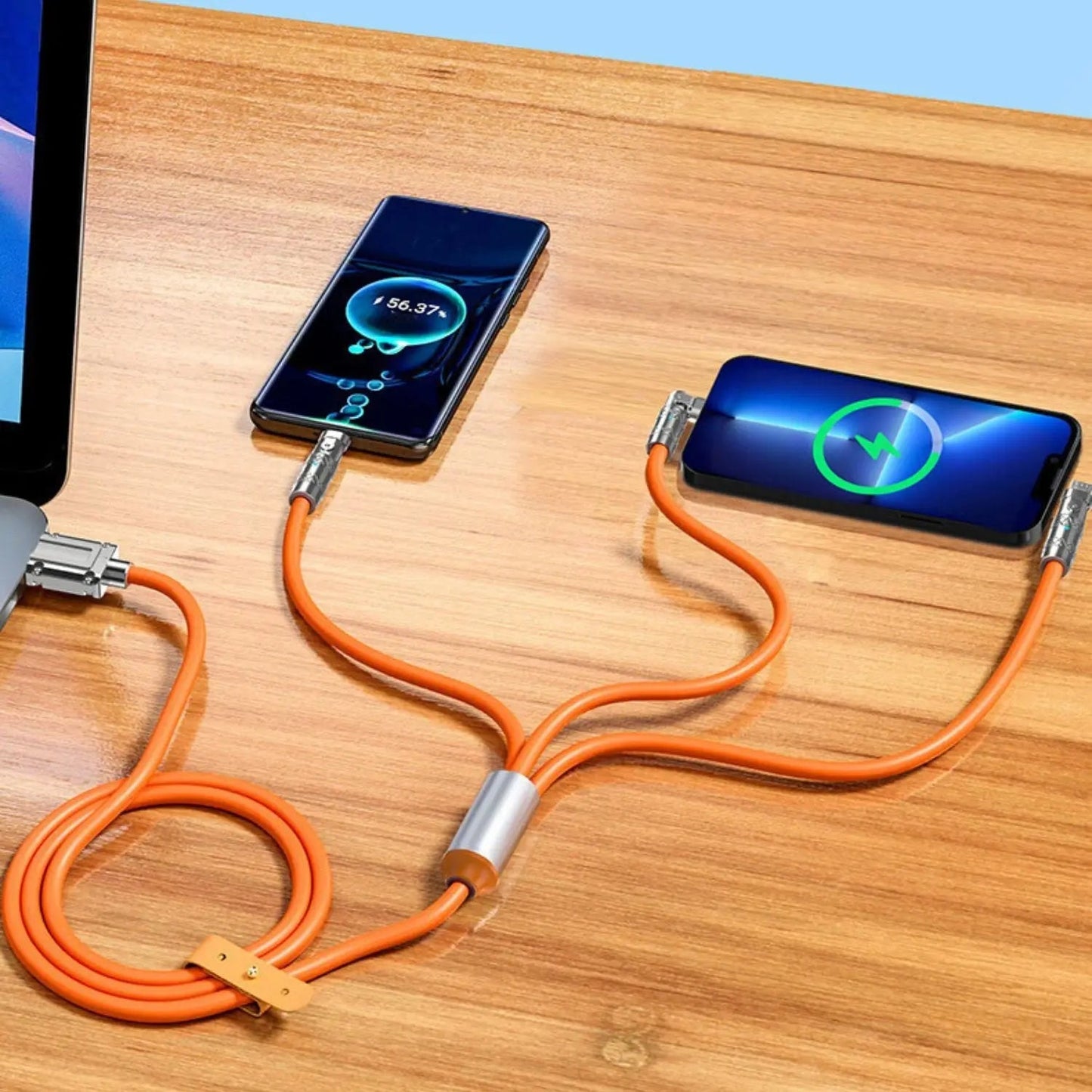120W Triple Charging Cable - Fast Charge, 3-in-1 | Universal