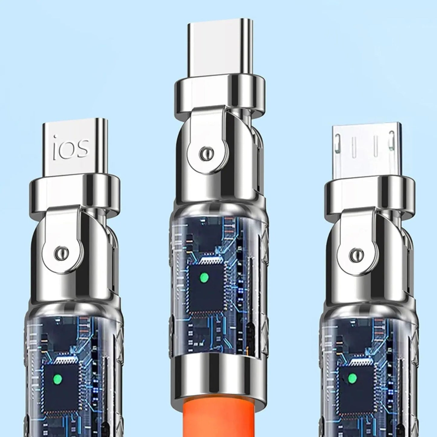 120W Triple Charging Cable - Fast Charge, 3-in-1 | Universal