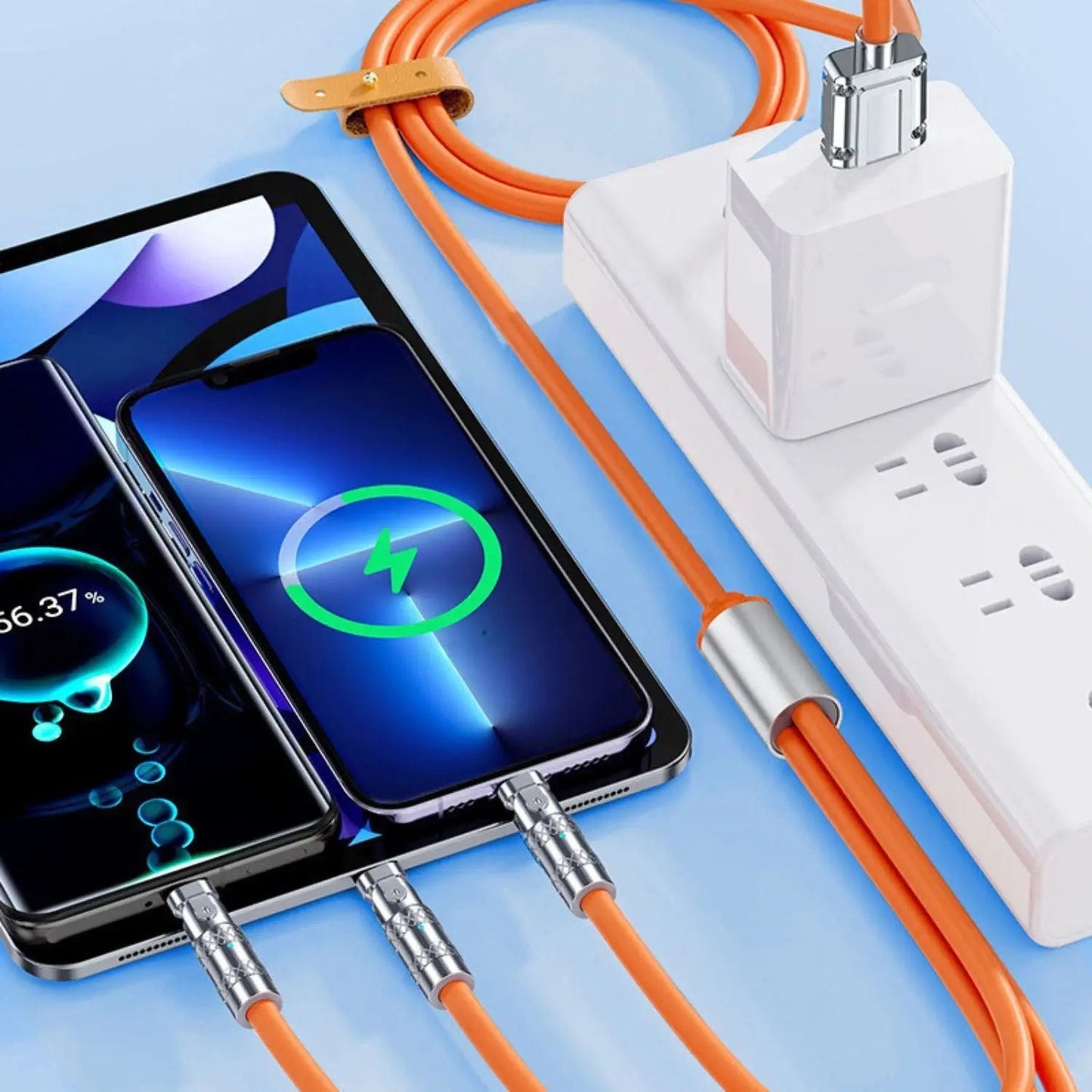 120W Triple Charging Cable - Fast Charge, 3-in-1 | Universal