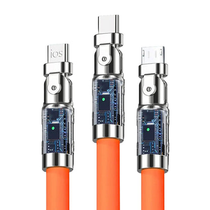 120W Triple Charging Cable - Fast Charge, 3-in-1 | Universal