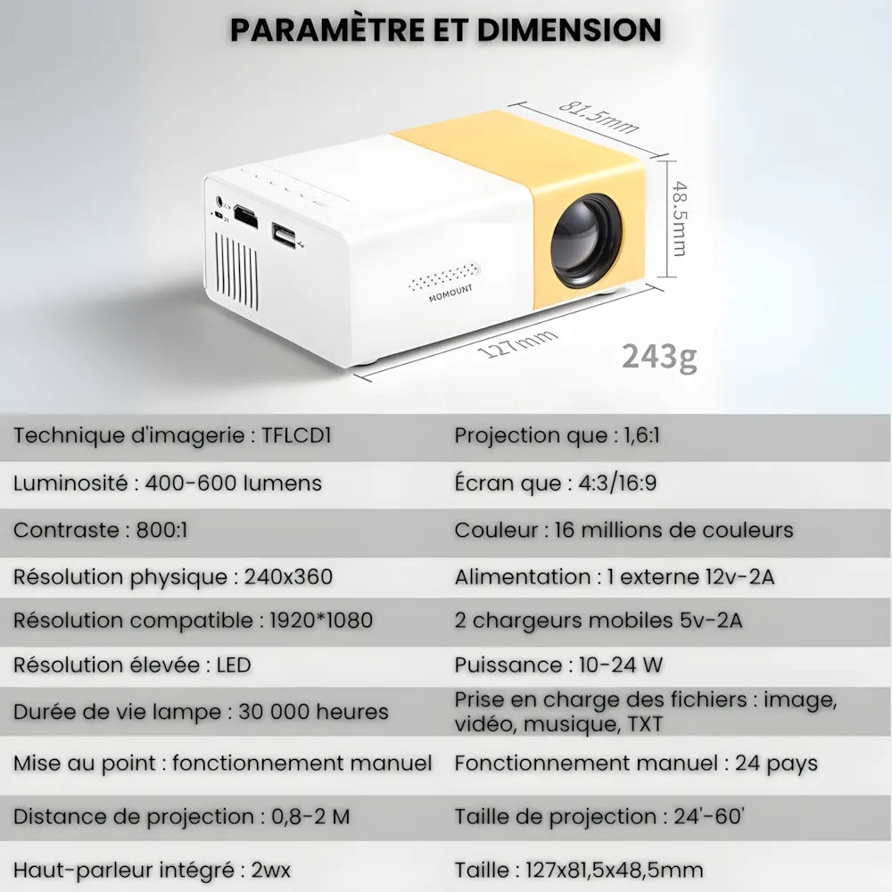 Portable Projector - HD, Compact | Cinema Anywhere
